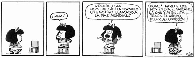 Umas das tirinhas de jornal da mafalda Umas das tirinhas de jornal da mafalda