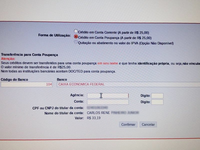 Carlos Renê resgatando seus créditos do Programa nota fiscal paulista Carlos Renê resgatando seus créditos do Programa nota fiscal paulista