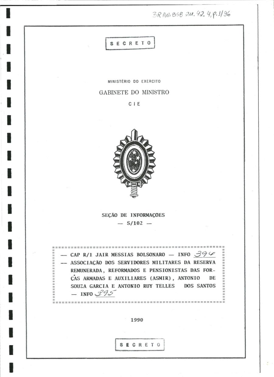 Os documentos do Exército a respeito da expulsão de Bolsonaro da Escola de Oficiais após plano terrorista Os documentos do Exército a respeito da expulsão de Bolsonaro da Escola de Oficiais após plano terrorista