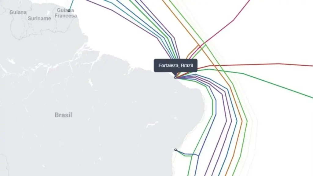 Novo cabo submarino de internet coloca Fortaleza no centro do mundo